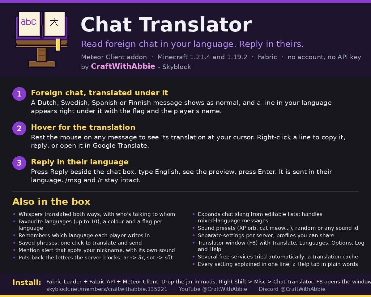 1 chat translator