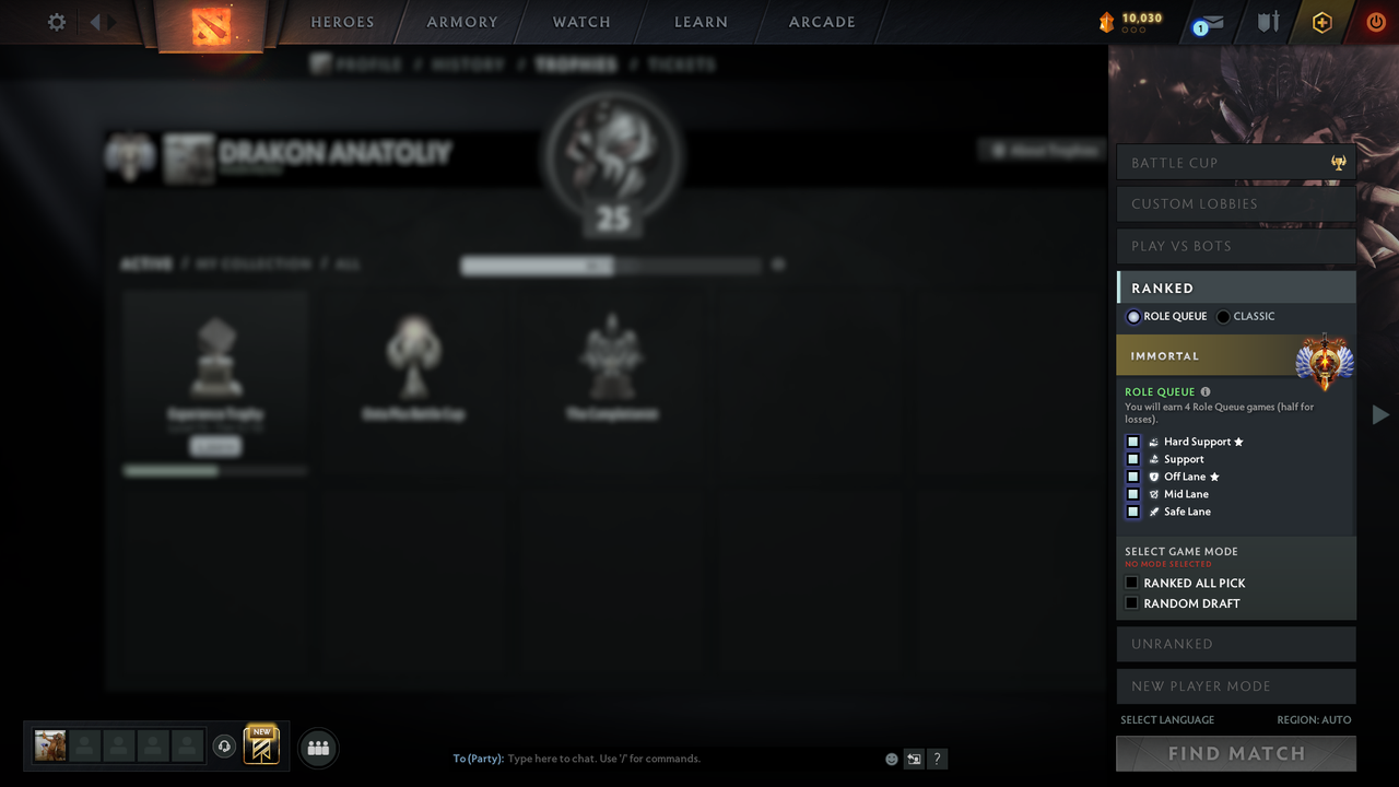 Dota 2 Account  MMR