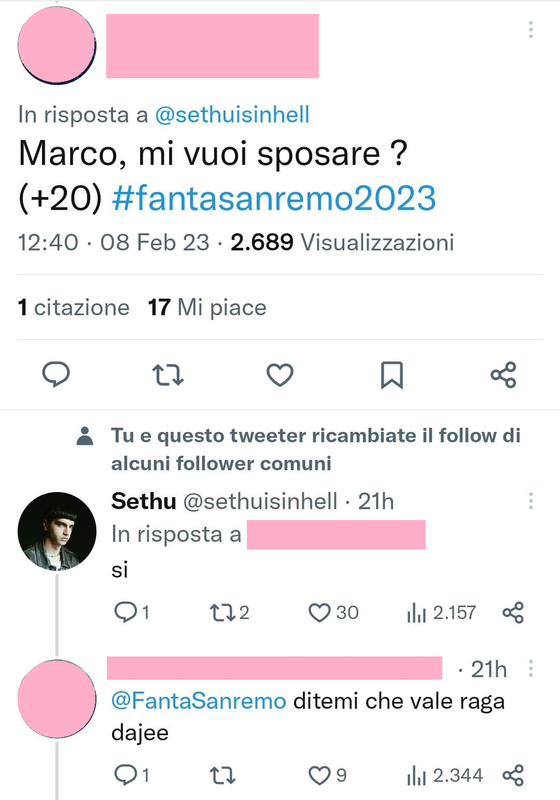 FantaSanremo 2023: Sethu, LDA e Olly sono i promessi sposi Pandora FantaSanremo 2023: Sethu, LDA e Olly sono i promessi sposi Pandora