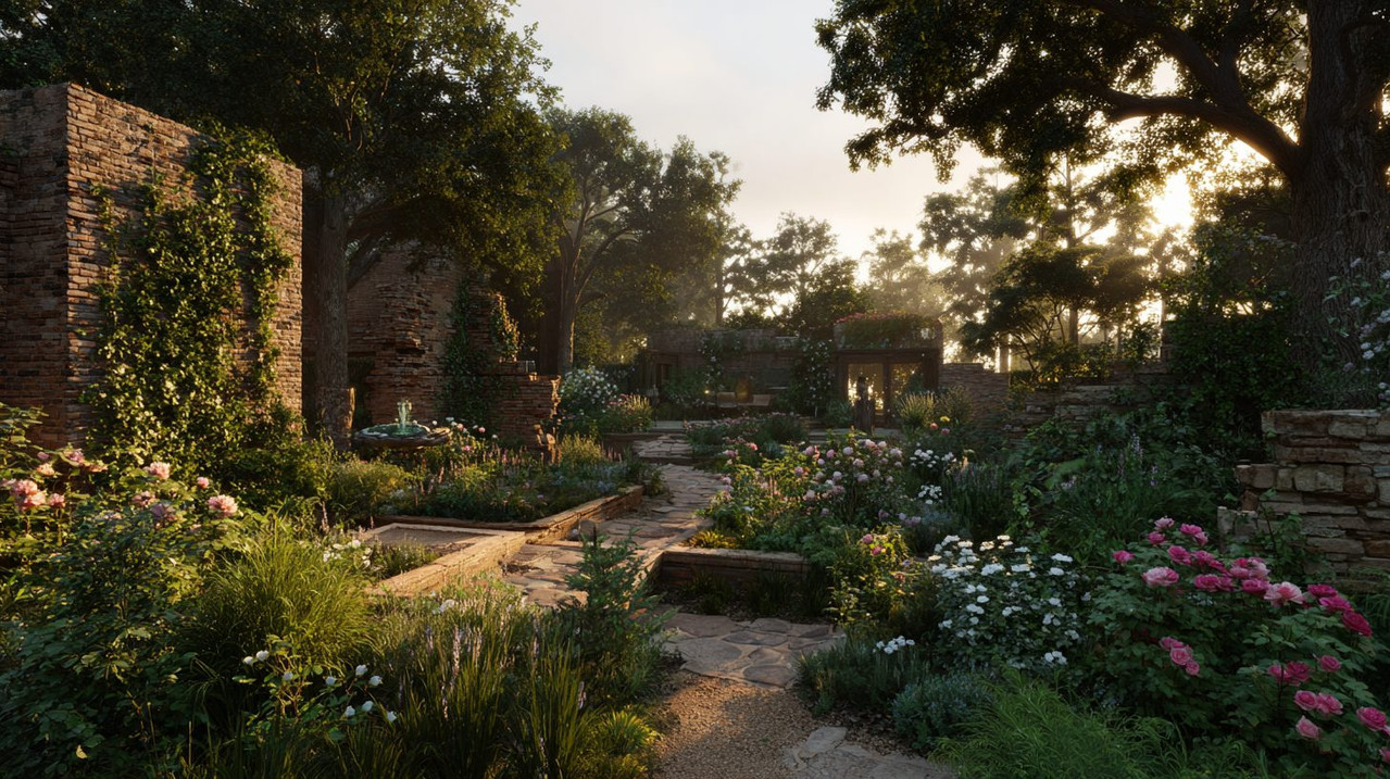 Интеграция демонтажа дома в ландшафтный дизайн сада