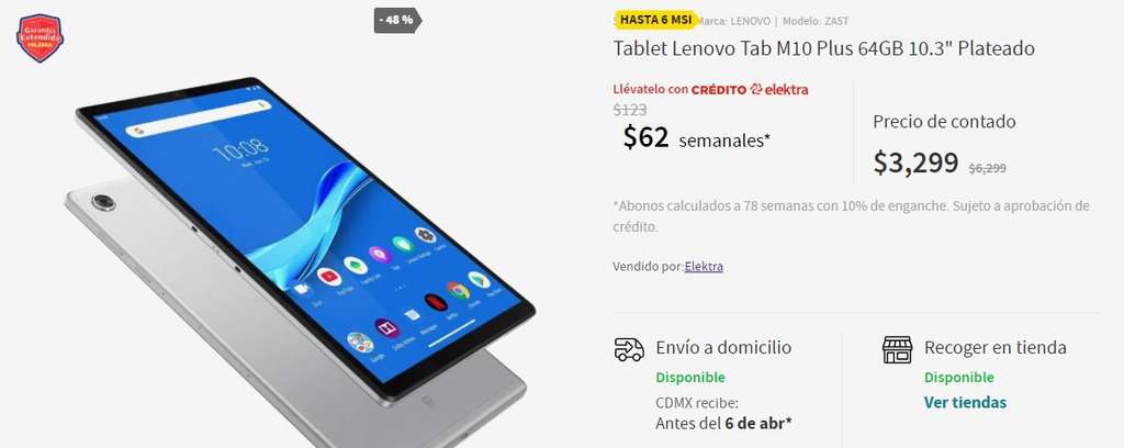 Elektra Tablet Lenovo M10 FHD Plus (2a gen) 