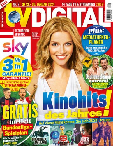 Cover: Tv Digital Fernsehzeitschrift No 02 vom 06  Januar 2024