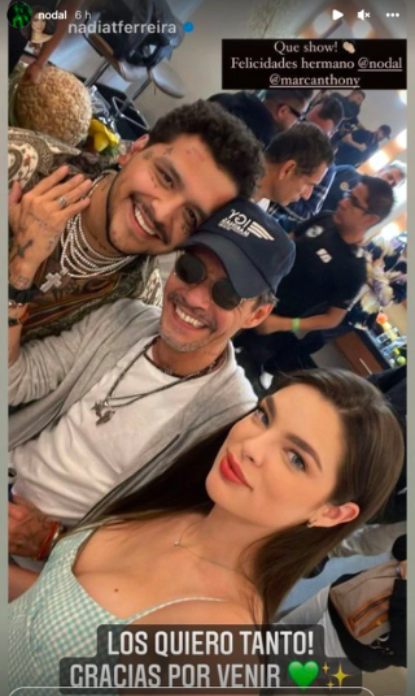 Christian Nodal presume su amistad con Marc Anthony con una foto