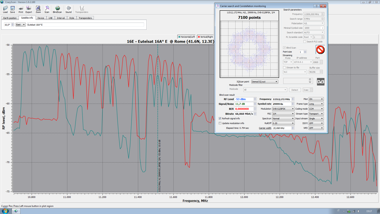 Eutelsat 16A 11512 H