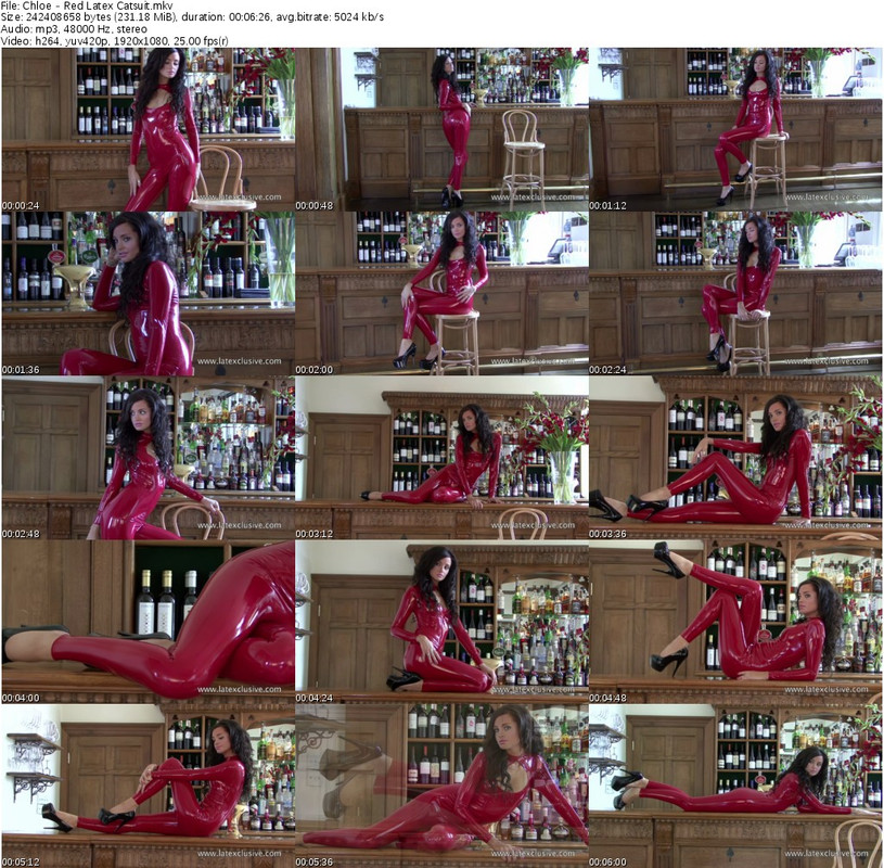 Chloe - Red Latex Catsuit_s