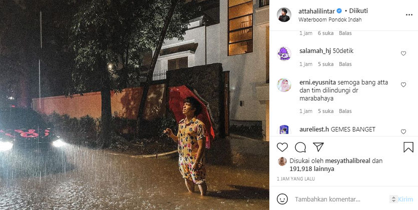 Rumah mewah Atta Halilintar di Pondok Indah kebanjiran