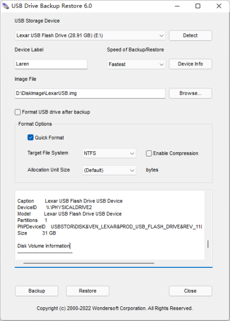 USB Drive Backup Restore 6.0