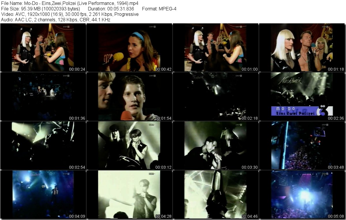 Mo Do Eins Zwei Polizei (Live Performance 1994) mp4 tn