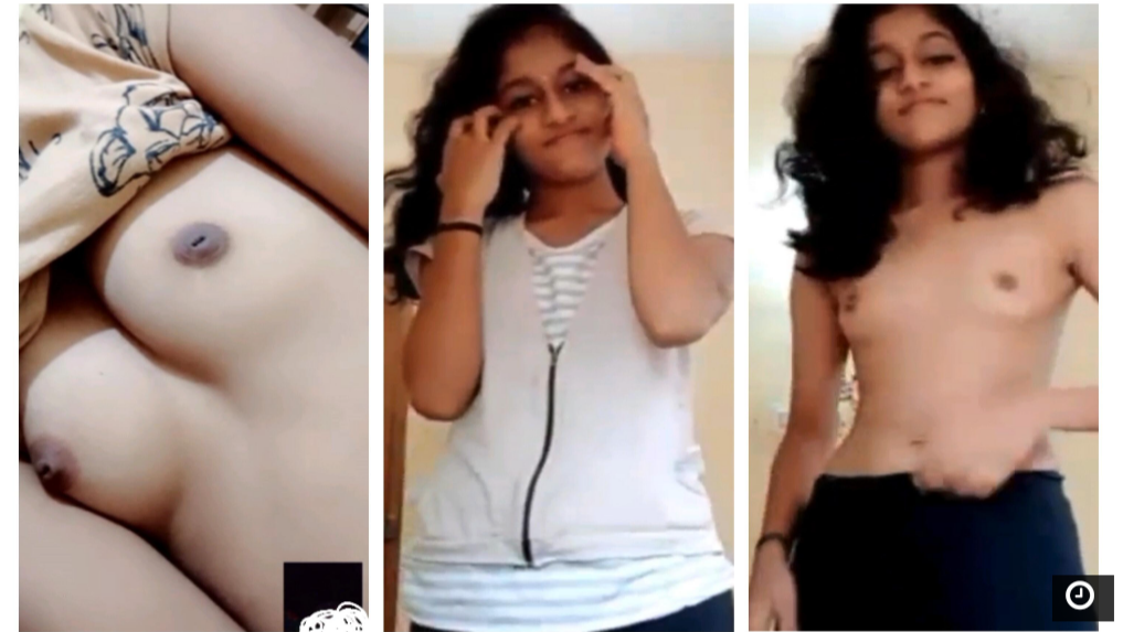 Hot indian tamil girl showing her boob and rubbing pussy closeup