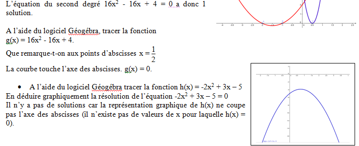 Du premier au second degré