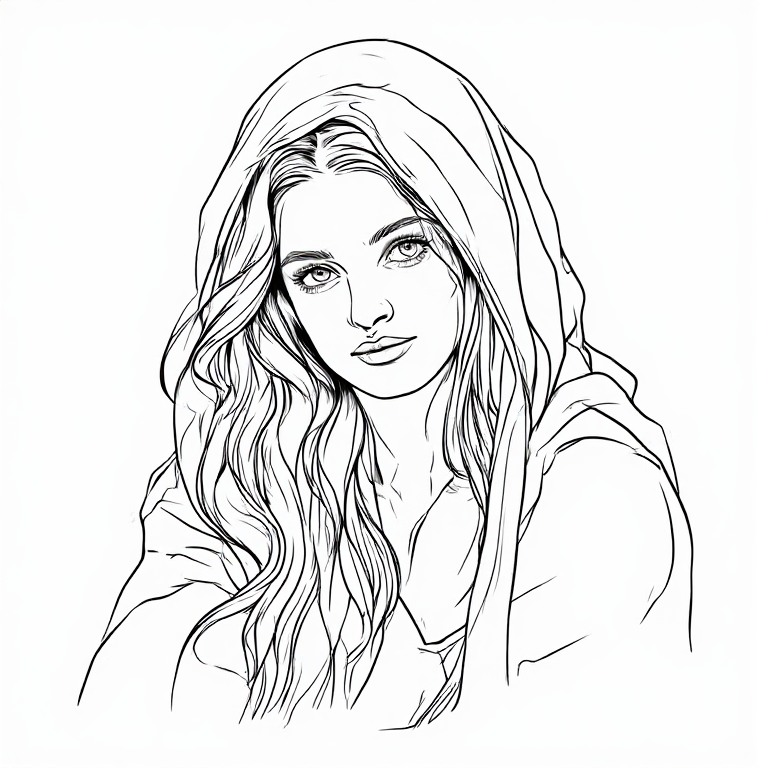 Madonna-l-Line-drawing-natural-(63)