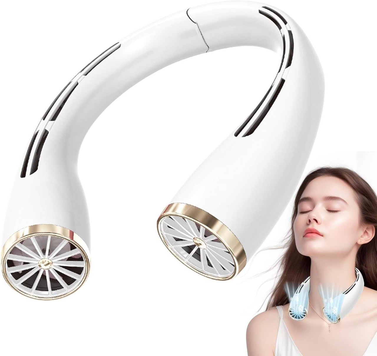 Mini Neck Portable Hanging Fan  Rechargeable Air Cooler Summer Sport Fan