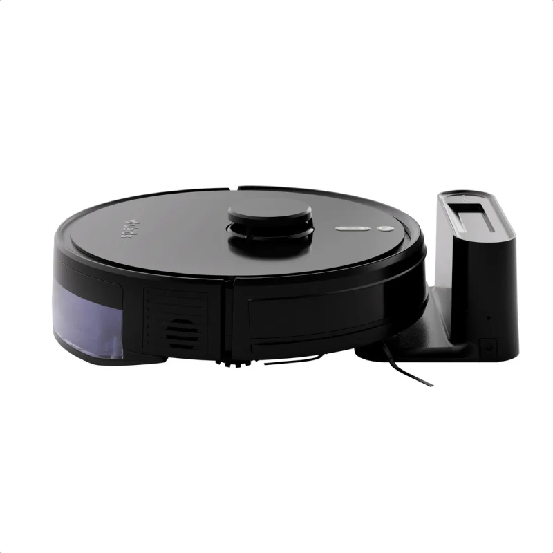 Robô Aspirador de Pó Velds 3 em 1 – Varre Aspira e Passa Pano com Mapeamento via App e Sensor Antiqueda, Preto