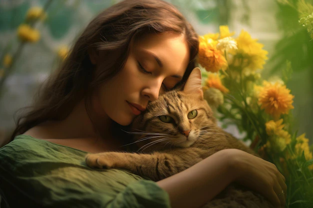 photo-woman-sitting-peacefully-cradling-her-cat-her-arms-as-she-plants-gentle-kiss-its-head-generati.webp