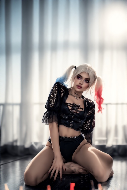 Harley-Quinn-in-black-Gothic-u-32