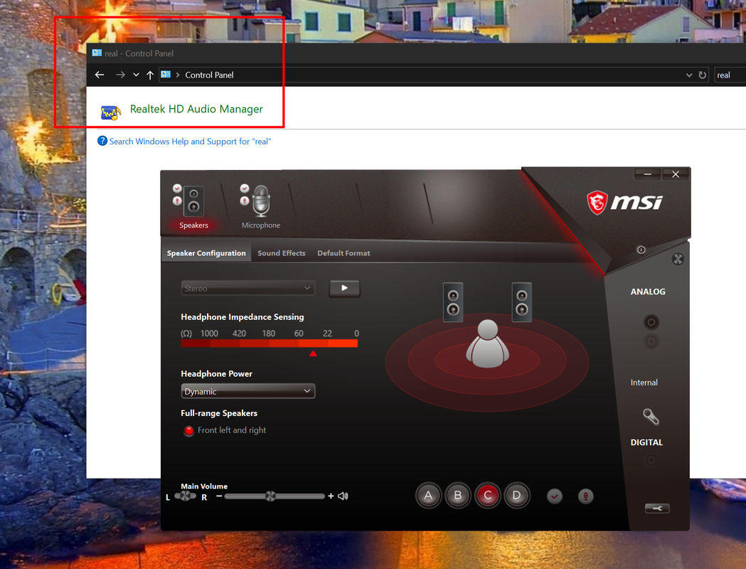 Msi realtek drivers. Реалтек аудио консоль MSI. MSI звуковая панель.