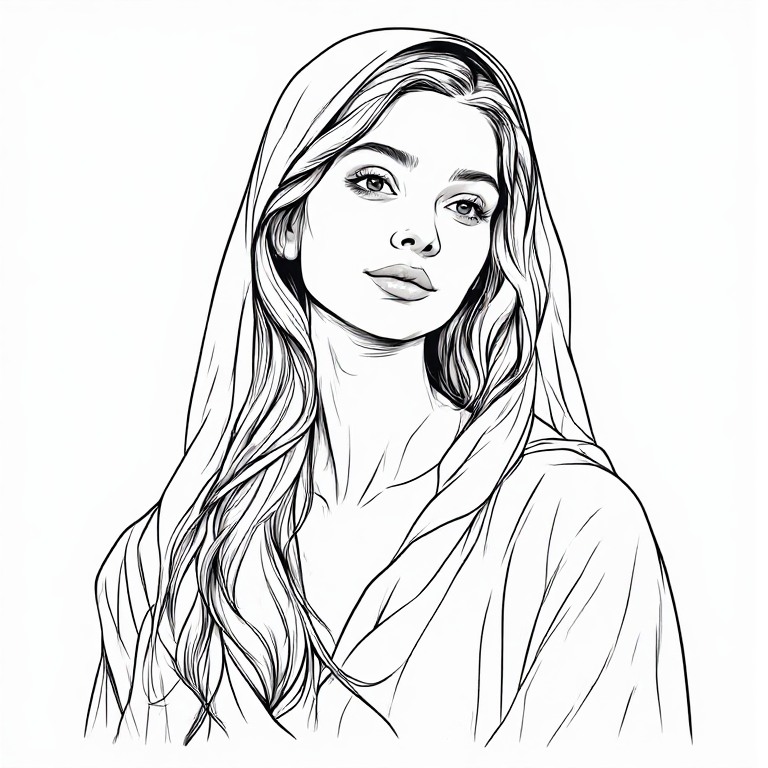 Madonna-l-Line-drawing-natural-(51)
