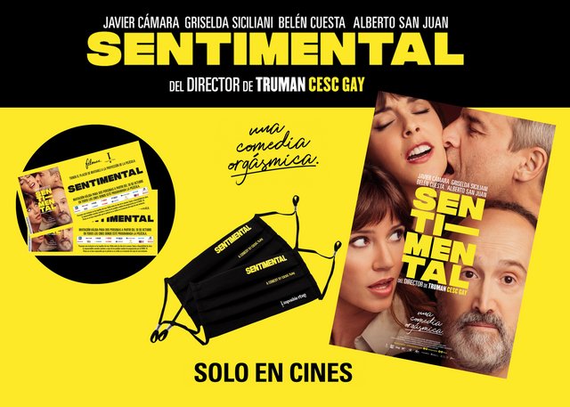 SORTEAMOS 4 PACKS DE 2 MASCARILLAS + 2 ENTRADAS DE CINE DE LA PELÍCULA “SENTIMENTAL”, QUE LLEGA A LOS CINES ESTE VIERNES 30 DE OCTUBRE