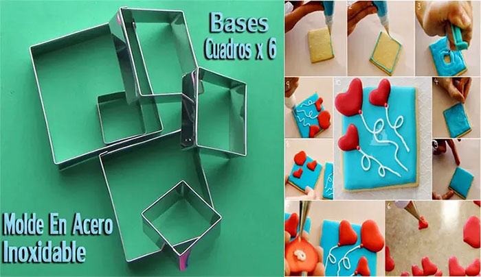 Cortador En Acero molde cuadrado Utensilio para reposteria y pasta