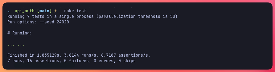 Rails API Auth controller tests passing