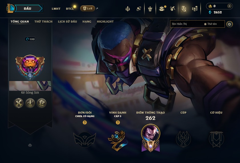 Acc LMHT # - Không Khung