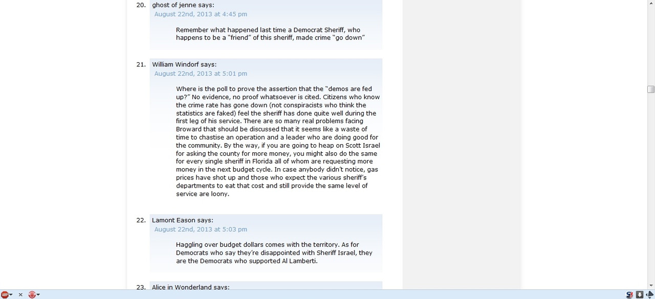 william windorf Demos Fed Up With Sheriff Blunde