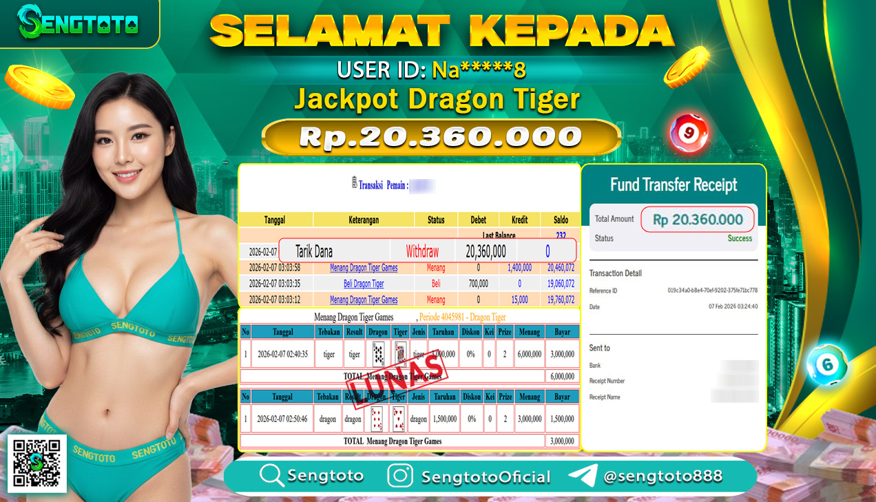 BUKTI PEMBAYARAN LIVE GAME DRAGON TIGER