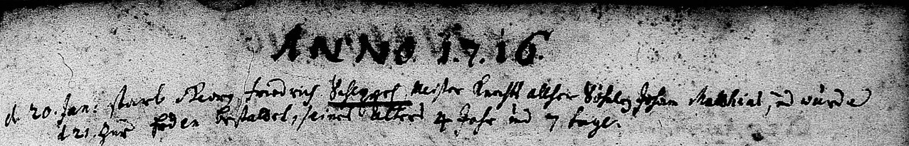 Johann Matthias Scheppel Tod 20 01 1716