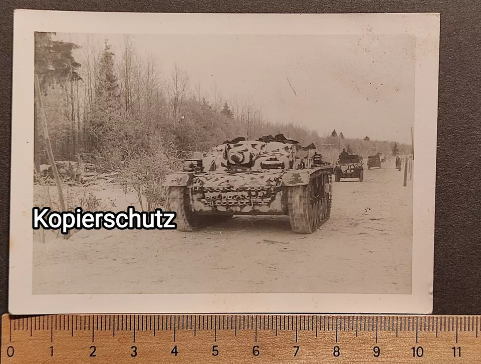 Foto- StuG III, Sturmgeschütz in Winter Camo, Panzer, Ostfront 2.WK (1)