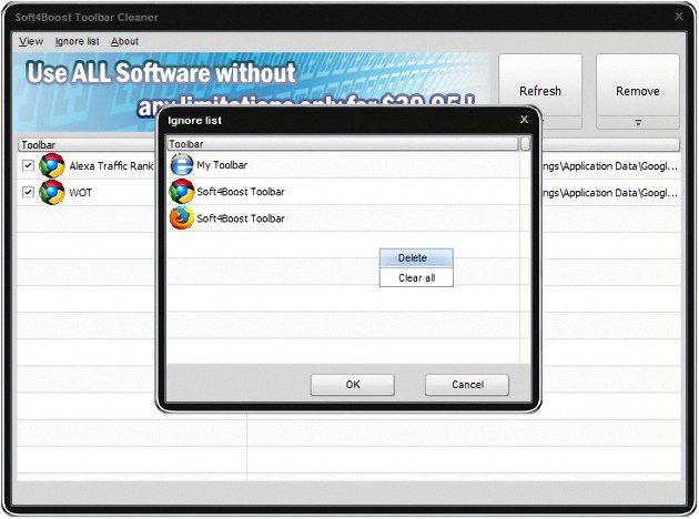 Soft4Boost Toolbar Cleaner 5.8.5.941