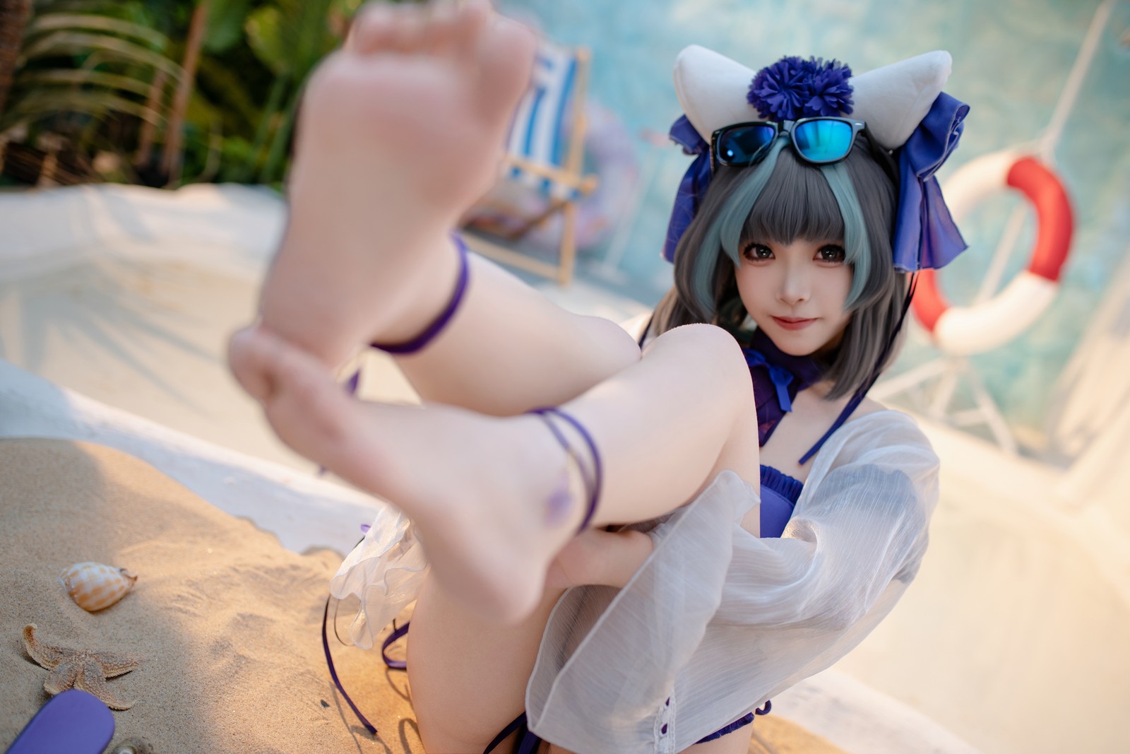 Bangni邦尼 – 泳装柴郡 Cosplay 高清写真集（86P-832MB）碧蓝航线插图7