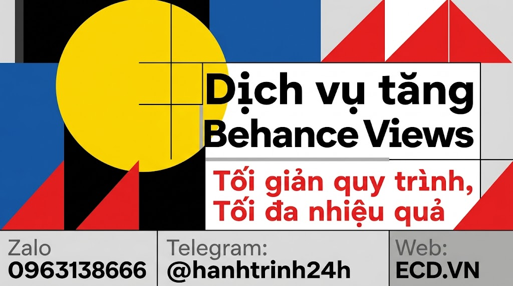 tăng behance views organic project behance