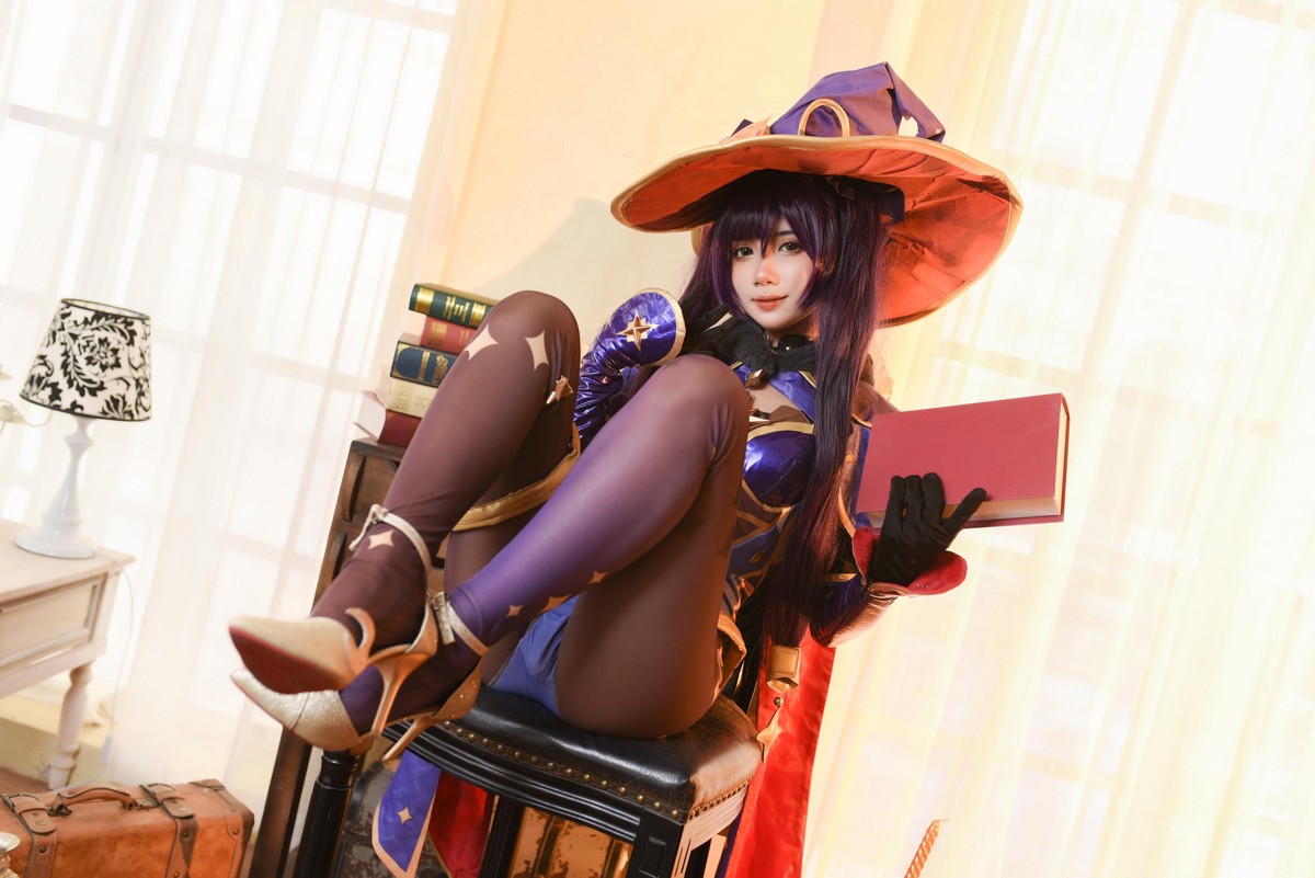 PoppaChan Mona Cosplay (Genshin Impact) HD Set – 53 Photos 20MB插图2