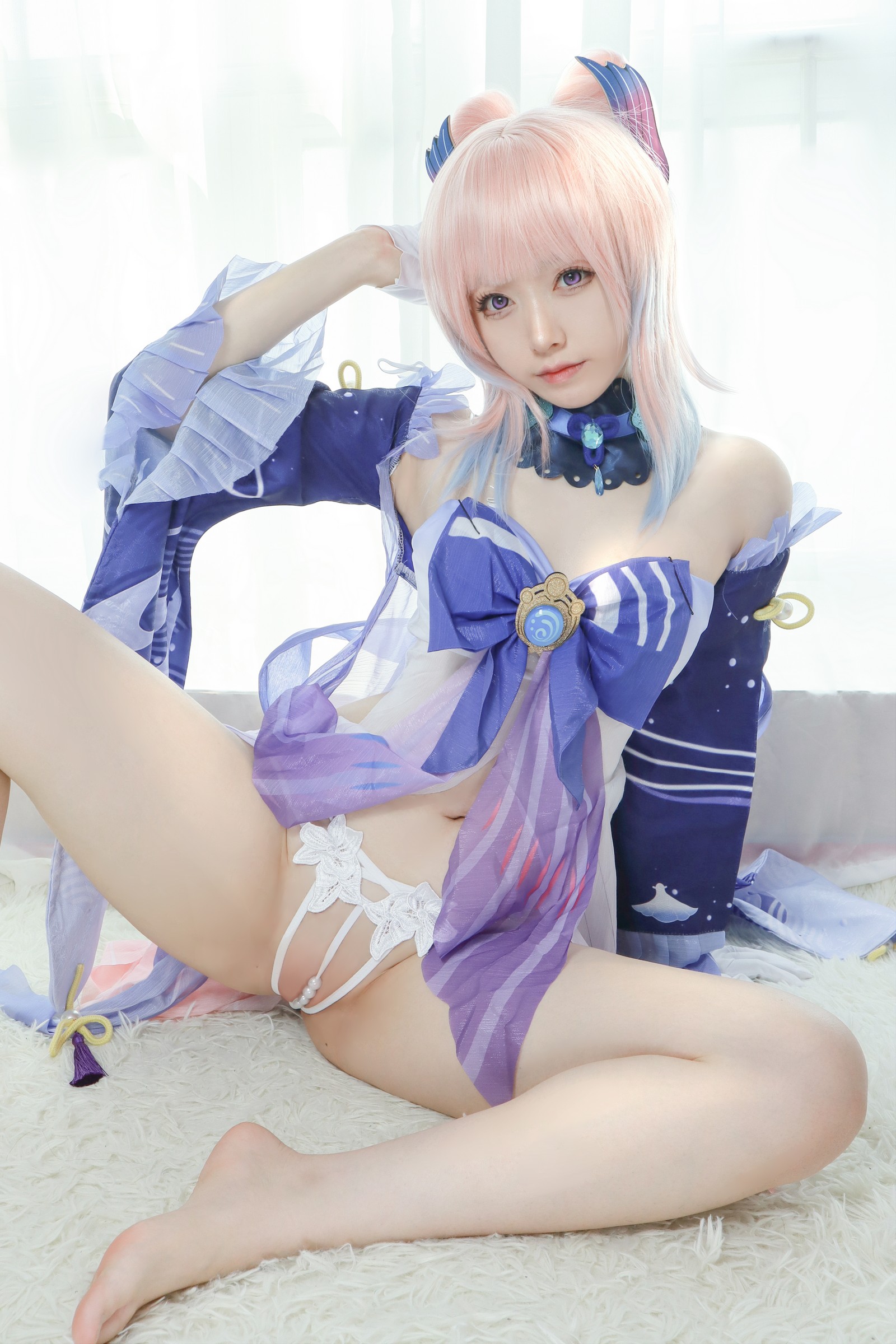 朝霧愛 – 原神 珊瑚宮心海 Cosplay 高清写真集（34P-406.5M）插图5