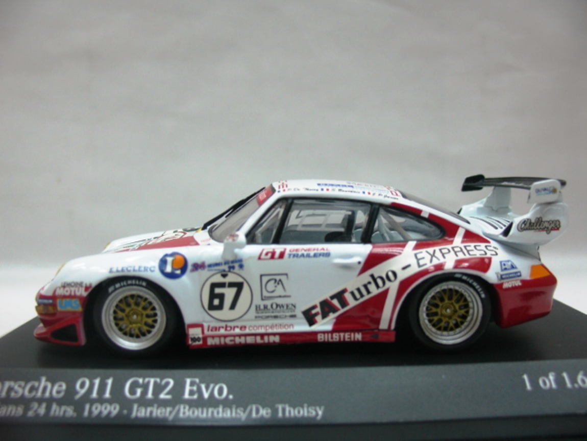 WOW EXTREMELY RARE Porsche 993 911 GT2 #67 Le Mans 1999 1:43
