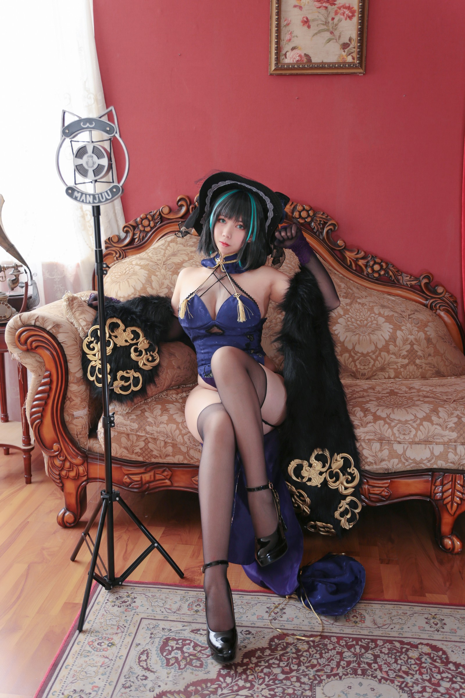 Meroko_魅瞳 – 柴郡旗袍 Cos 高清写真集（33P-287.4M）碧蓝航线东方旗袍风插图3