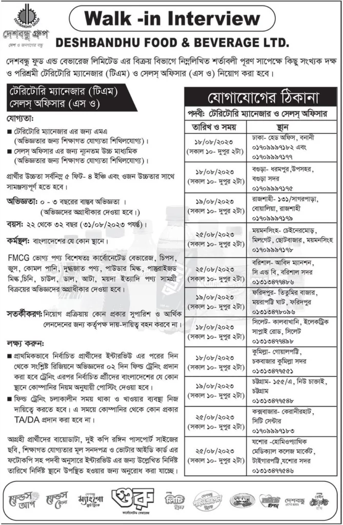 Deshbandhu Group Job Circular 2024