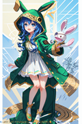 18724-2410973188-yoshino, 1girl, ((loli)), (small breast), blue eyes, long hair, blue hair, one hand