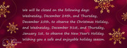 Christmas Closing Banner