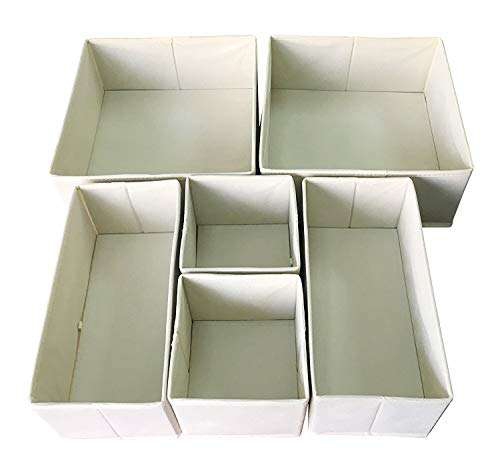 Amazon: Cajas de almacenamiento plegable de tela 6 piezas 
