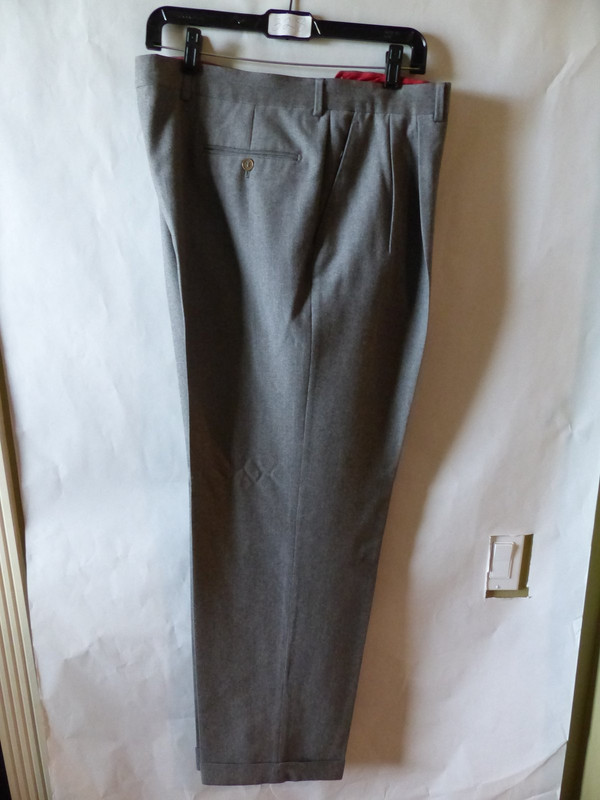 NERVESA SUIT PANTS LIGHT GREY US MENS 46 ITALIAN 56