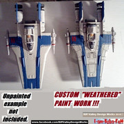 sw custom painted a-wing vs unpainted comparison z8