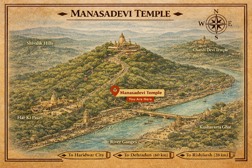Mansa Devi Temple Darshan Map