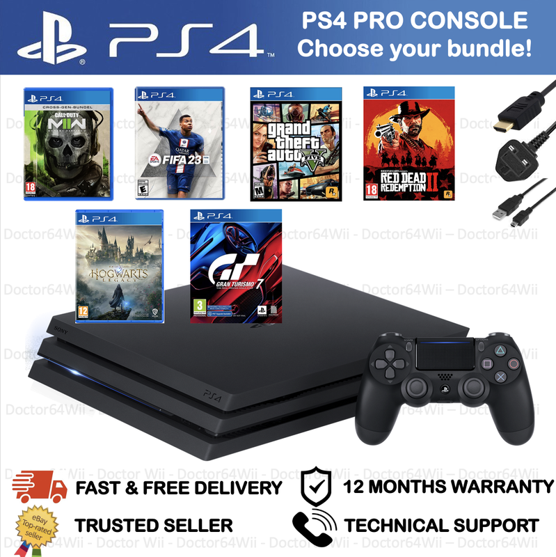 SONY PLAYSTATION 4 PRO 1TB PS4 PRO - CHOOSE YOUR BUNDLE