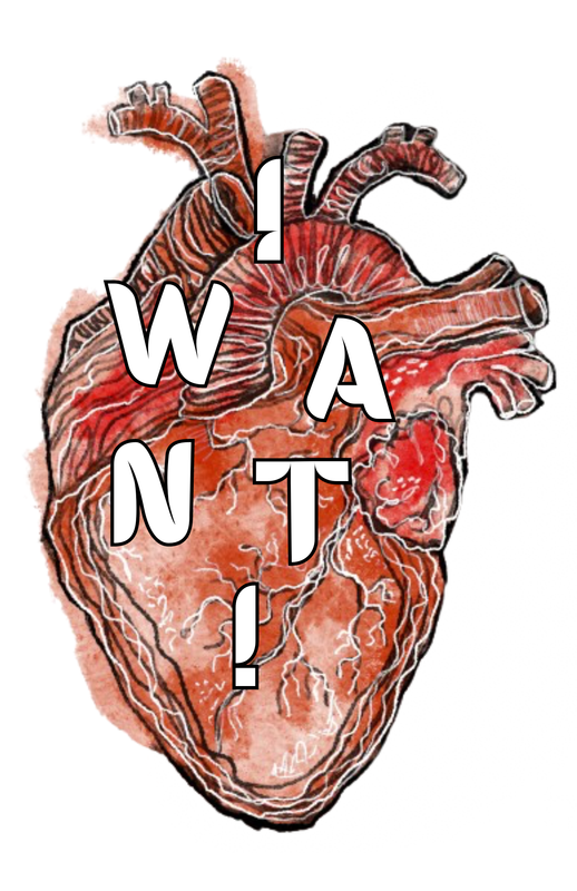 The cover page of a zine titled 'I WANT!'
