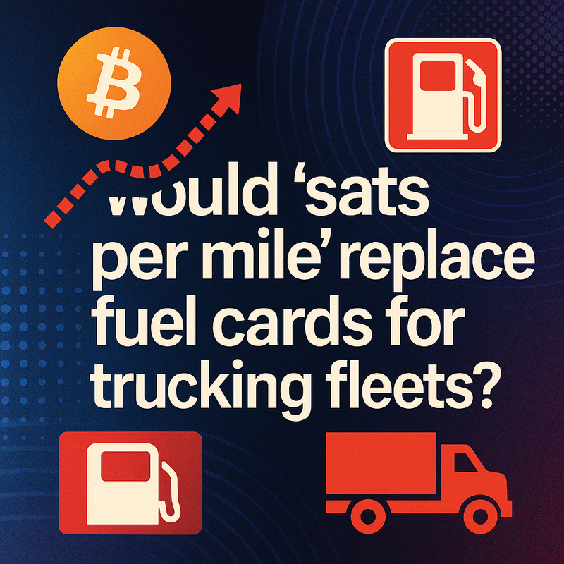 Would “sats per mile” replace fuel cards for trucking fleets?