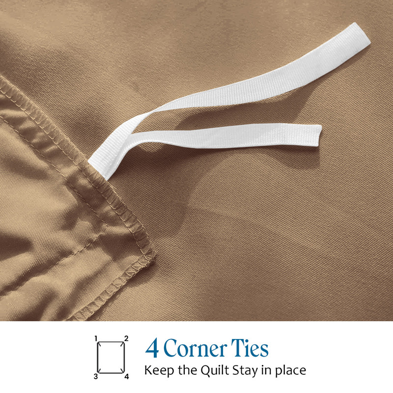 Picture of VEGAS HOTEL COLLECTION Classic Egyptian Cotton 1-Piece Duvet Cover { Zippered Closure } 1000 Thread Count- Fabulous Solid Looking Color Taupe - King Size
