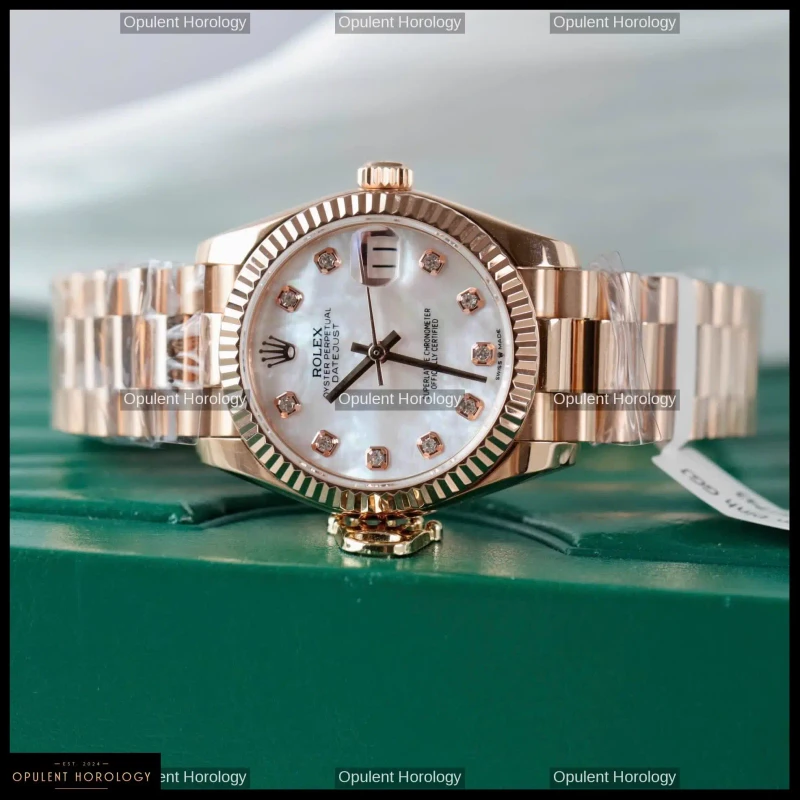 Rolex Datejust Women's Mother of Pearl Dial Rose Gold Plated 31mm Jubilee - Super Clone