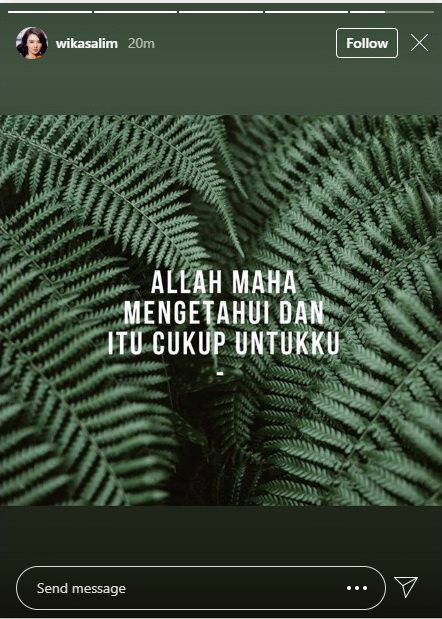 Instastory Wika Salim
