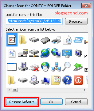 Mengembalikan Ikon Folder Menjadi Semula